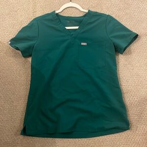 Figs Green Scrub Top